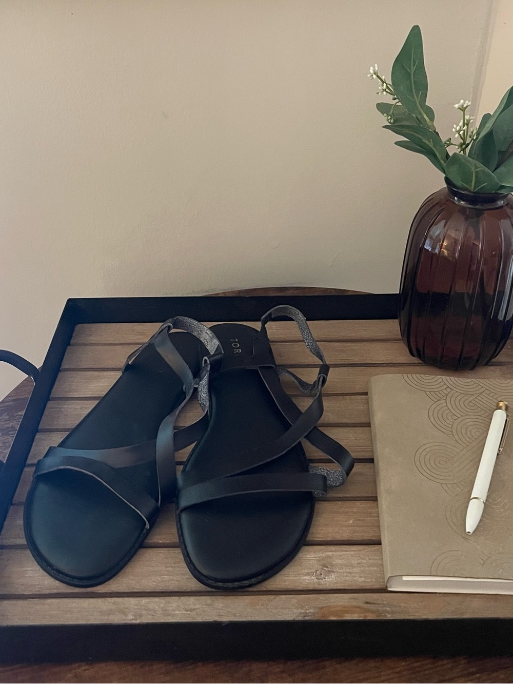 torrid Black Strappy Flat Sandals